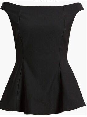 Mango Off The Shoulder Peplum Top (Size Small) NWT
